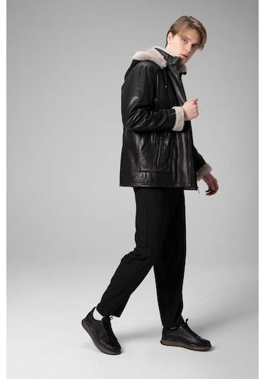 Dericlub E2218 Jumbo Içi Kürklü Kapüşonlu Gerçek Deri Erkek Kaban Siyah (556307811) Siyah Dericlub E2218 Jumbo Içi Kürklü Kapüşonlu Gerçek Deri Erkek Kaban Siyah (556307811) Siyah