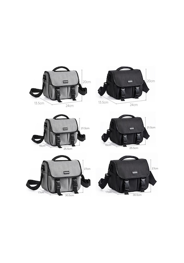 Baona Bn-h017 Fotoğraf Slr / Mikro Tek Çapraz Gövde Kamera Saklama Çantası, Renk: M Siyah Diğer