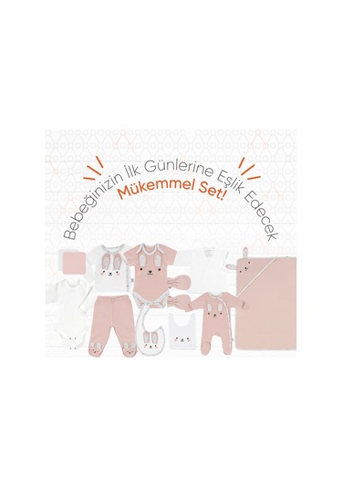 Gezenbebe Hero Bebek Hastane Çıkış Seti 11 Parça Pembe