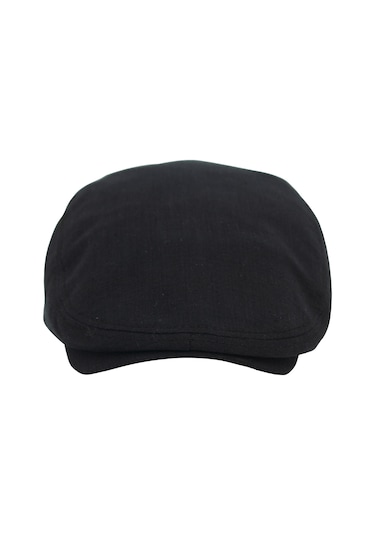 Şapkadan Siyah Kasket Pamuklu London Flat Cap Şapka 45645dr56675