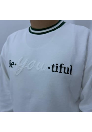 Highlander Be-you-tiful Nakışlı Selanık Kumaş Sweatshirt Siyah