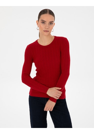 Pierre Cardin Kadın Kırmızı Kazak /triko 50316334-vr030 Kırmızı