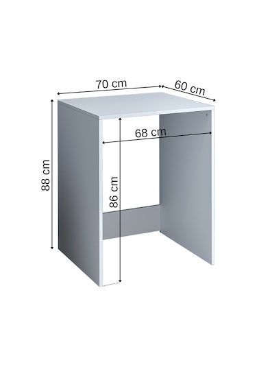 Banos Cm1 Kapaksız Çamaşır Makinesi Alt Dolabı Beyaz