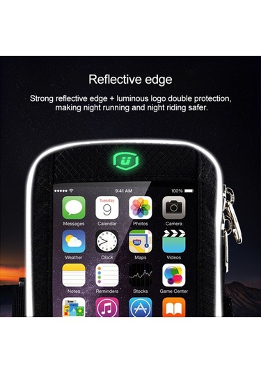 Sones Yıpınu Ya19 Açık Spor Fitness Su Geçirmez Dokunmatik Ekran Cep Telefonu Kol Çantası Mavi