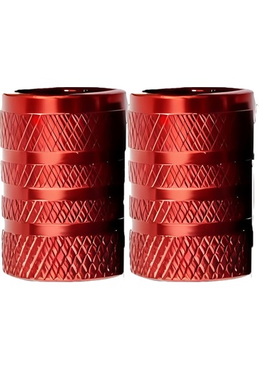 Moveevo Alüminyum Renkli Araba Lastik Valf Kapağı - Korozyona Dayanıklı, Toz Ve Nem Koruyucu, Kolay Kurulum Kırmızı