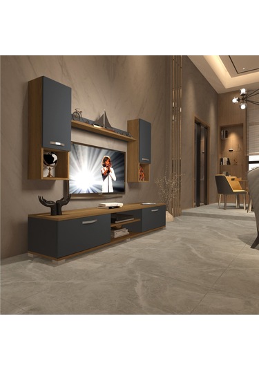 Decoraktiv Eko 5da Mdf Dvd Tv Ünitesi Tv Sehpası Pera - Antrasit