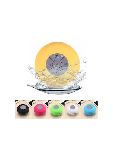 Zyzqstore Su Geçirmez Müzik Hoparlör, Işık Dahili Mikrofonlu, Büyük Vantuzlu