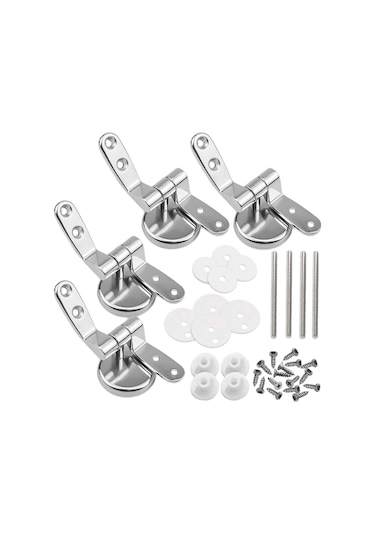 Lebıhmurah Bf1579 2 Çift Klozet Menteşesi Bağlantı Elemanları Ahşap Reçine Klozet Kapakları İçin Yedek Menteşeler Ve Armatürler