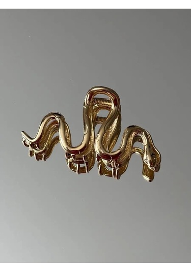 Symbol Metalik Yılan Saç Tokası Ve Klips 161099002 Altın