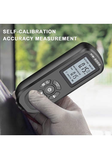 Xindoker Siyah Dikey Ekranlı Cila Kalınlığı Ölçer - Manyetik Ve Vortex Prensibiyle Metal Kaplama Kalınlığı Testeri Pil Dahil Değil Siyah