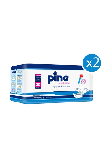 Pine 120-170 Cm Yetişkin Hasta Bezi XL 2 x 30 Adet
