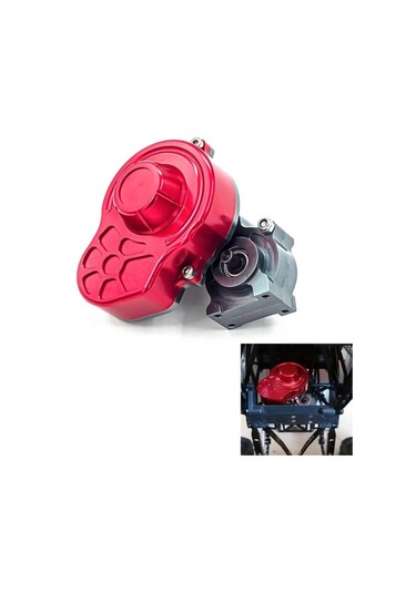 Besthome1 Scx10 Tam Metal Dişli Kutusu - Kırmızı Alüminyum Yükseltme Parçası