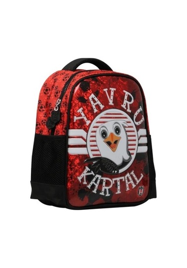 Genç Taraftar Anaokulu Çantası , Çift Gözlü Kalem Çantası - Suluk Matara Çok Renkli