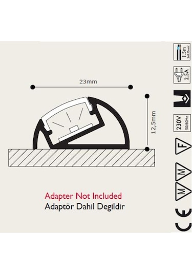 Aluminyum Led Profil Karavan Aydınlatma - Özel Ölçü