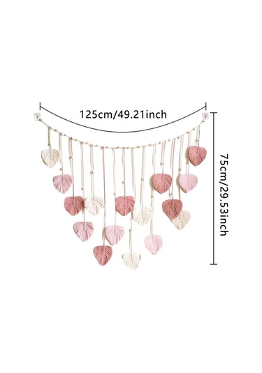 Elmpaly Mavi Yaprak Goblen Duvar Dekoru 124x73 Cm Ic Mekan Oturma Odasi Kafe Dıy