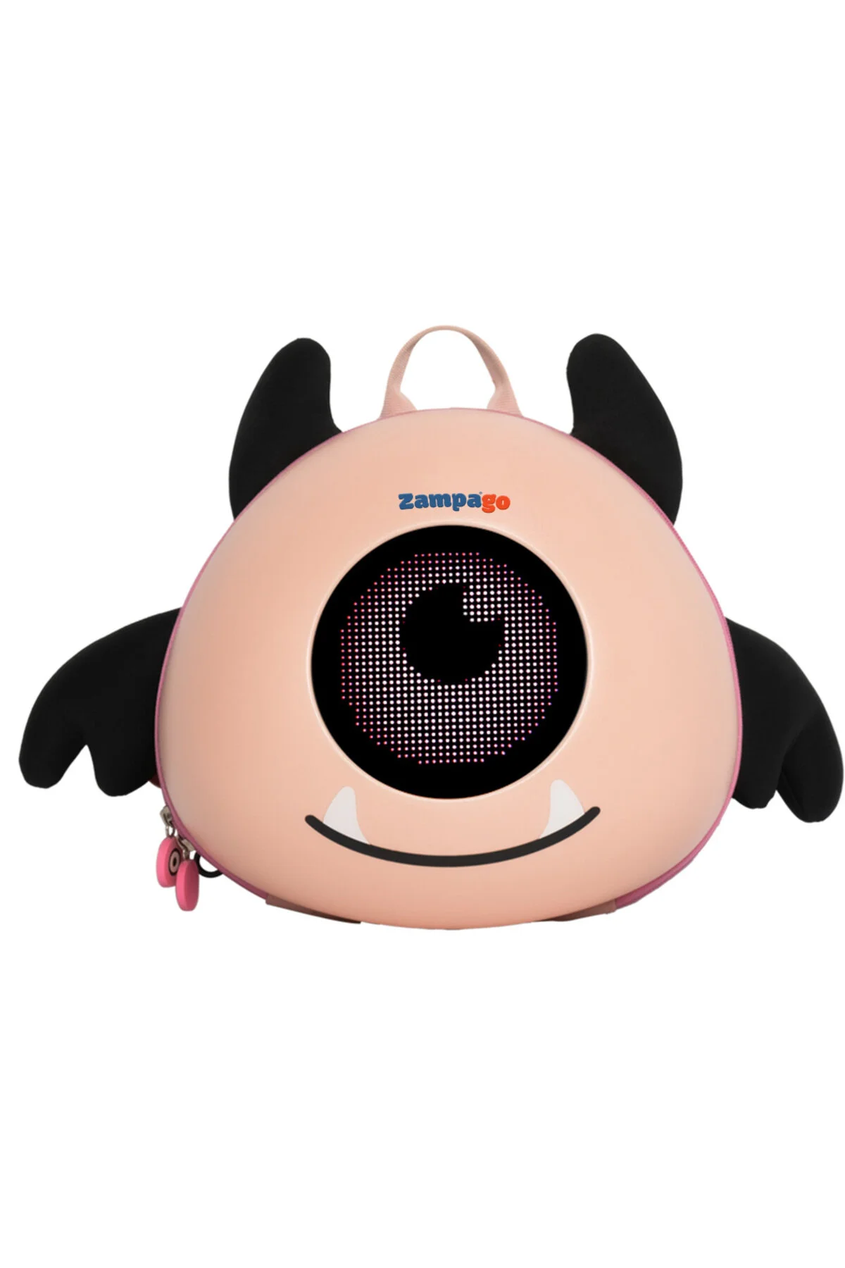 Ed Ekranlı Sevimli Canavar Çocuk Sırt Çantası Işıklı Ve Akıllı Tasarım Pembe