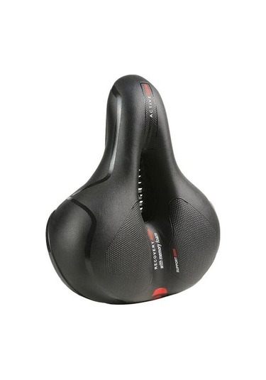 Novahub Kırmızı Hafızalı Köpük Yastıklı Şok Şeridi Emme Yansıtıcı Geniş Bisiklet Selesi Kırmızı Kırmızı