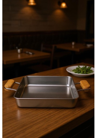 Bambum Cesta - Bambu Kulplu Çelik Sunum Tavası Kare Büyük Diğer