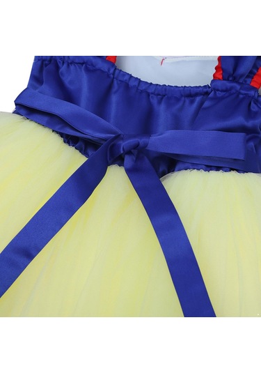 Bebek Bebek Kız Örgü Kolsuz Cadılar Bayramı Kostüm Cosplay Parti Elbise Kafa Bandı İle Mavi - Sarı