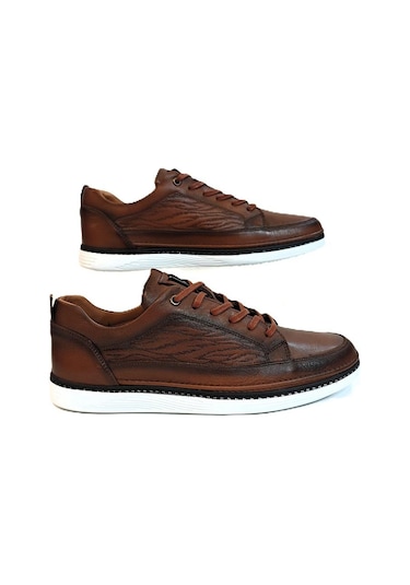 Voyager M012 Taba Hakiki Yumuşak Deri Erkek Ayakkabı Taba