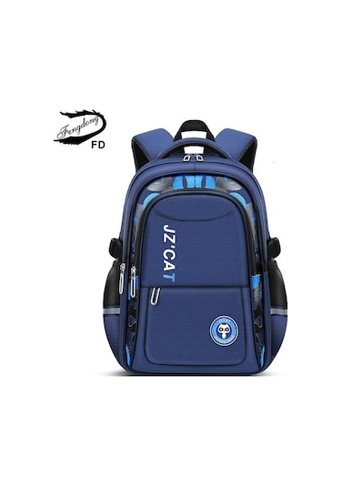 Maoyaya Fengdong İlköğretim Okulu Sırt Çantası Erkekler İçin Büyük Kapasiteli Okul Çantaları Oxford Kumaş Kitap Çantası Aydınlık Okul Çantası-küçük Kara Kara, Erkekler İçin Şık Tasarım Siyah