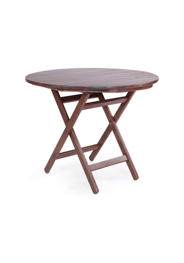 Bahçecimobilya Buzludja Ahşap Bahçe Masası - Buzludja Masa 70'Lik Ceviz