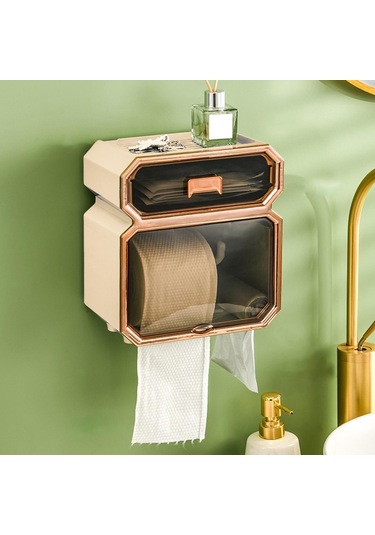 Suntek Duvara Monte Kağıt Tutucu Doku Saklama Kutusu Beyaz