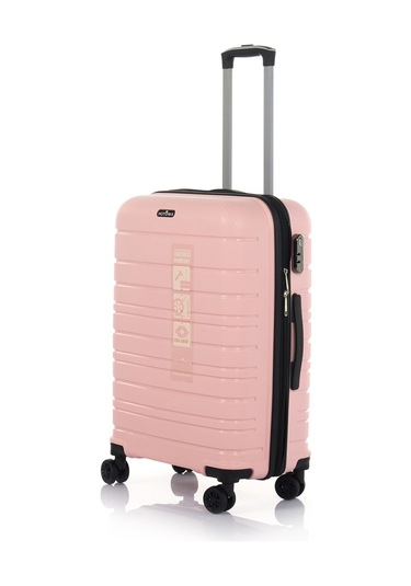 Hotowa Gold PP Valiz 8010 Pembe TSA Kilitli Orta Boy Pembe