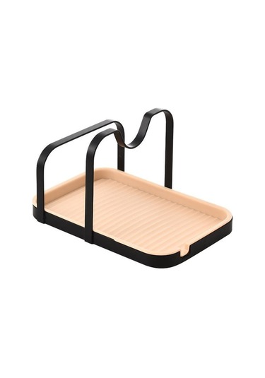 Pembe Ve Siyah Paslanmaz Çelik Tencere Kapağı Tutucu Raf Standı Çok Fonksiyonlu T Depolama Damlama Tepsisi Bulaşık Sepeti 56640124 Pembe - Siyah