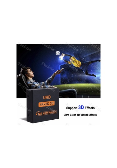 2 Port Uhd 4K Hdmi Splitter Switch 4435A Çoklayıcı Çoğaltıcı Çok
