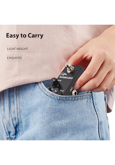 Xindoker Zory Z-08 Elektro Gitar Efekt Pedalı - Distorsiyon Fonksiyonu, Gerçek Bypass Ve Alüminyum Kasa, 6.35mm Giriş/çıkış