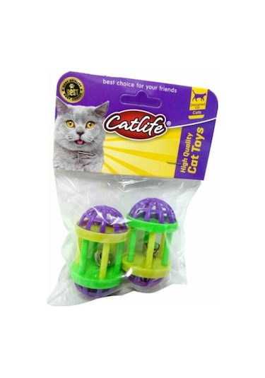Catlife Zilli Kedi Oyuncağı 2'li Çok Renkli