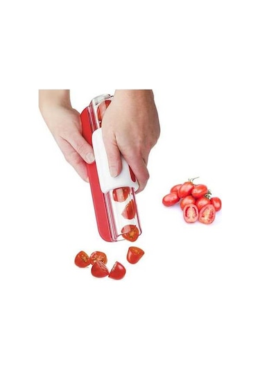 Cbtx Domates Dilimleyici Kiraz Meyve Kesici Pratik Mutfak Aleti Beyaz
