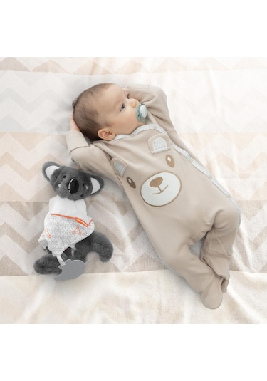 Gezenbebe Hero Uzun Kollu Nakışlı Bebek Tulumu Teddy Organik