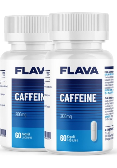 Caffeine 200mg - 60 Kapsül X 2 Adet
