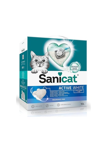 Sanicat Active White Kokusuz Topkalanan Kedi Kumu 10 L