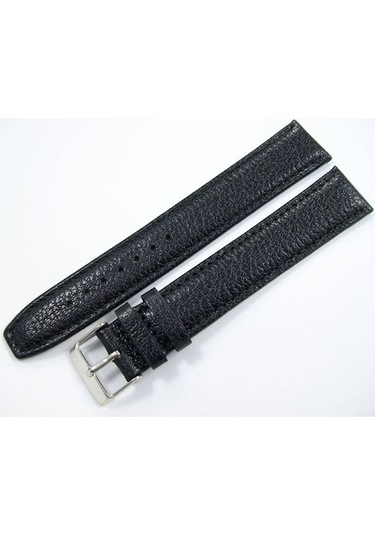 Bizon Deri Saat Kordonu 18Mm Xxl Siyah Uzun Saat Kayışı Kolçak (306281339)