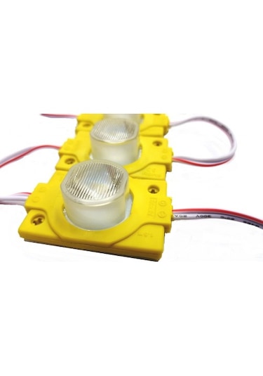 12 Volt 1,5 Watt Tekli Lensli Modül Led Amber Sarı 10 Adet