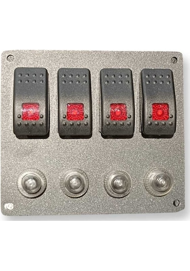 Otomatik Sigortalı 4'lü Karlıng Switch Panel Işıklı İzoleli