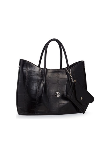 Bilik Deri Logo Detaylı Siyah Kadın El Çantası Riv 147-kr Siyah