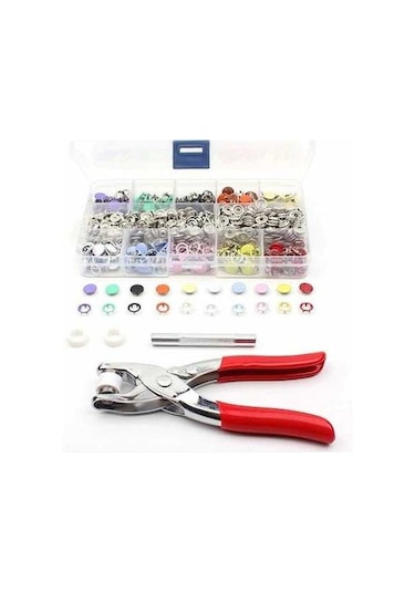 Fastbuy 9.5mm 10 Renk 200 Adet Somun Tıkçık Aracı Seti Ve Saklama Kutusu, Çok Renkli Yüksek Kalite Çok Renkli