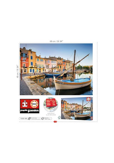 Educa 1000 Parça Proven Martigues Limanı Puzzle - 19928 - Harbour In Martigues Provence