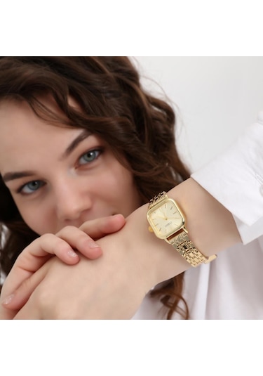 Melian Gold Kadran Gold Kordon Kadın Kol Saati Altın