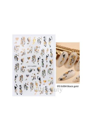 Yeşil Yapraklar Mantar 3d Yapıştırıcı Tırnak Çıkartmaları Şeytan Göz Dondurma Nail Art Kaydırıcılar Rüya Catcher Kaktüs Bahar Folyolar Ppeb171 Neon Yellow