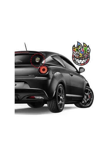 Araba Çıkartması - Sticker Bomb - 10 X 12 Cm - Siyah - Araba Özelleştirme - Yüksek Kalite