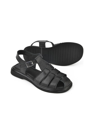 Ziya, Kadın Hakiki Deri Sandalet 1511047z600 Siyah 1511047z600 000 Siyah