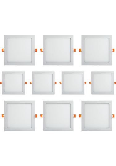 Maxled 10 Adet 12w Sıva Altı Kare Led Panel 6500k Beyaz Mx-1032 Beyaz Kasa