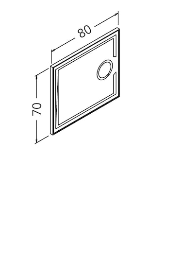 Kiev 80 Cm Mercekli Led Ayna Renksiz