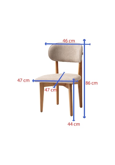 Nergis Sandalye Ahşap Gürgen 2 Li Set Cafe,restaurant,mutfak,salon,yemek Odası Sandalyesi Ceviz