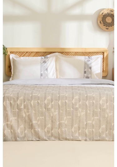 Kaşmir Home Reno %100 Pamuk Çift Kişilik Nevresim Takımı Antrasit Antrasit